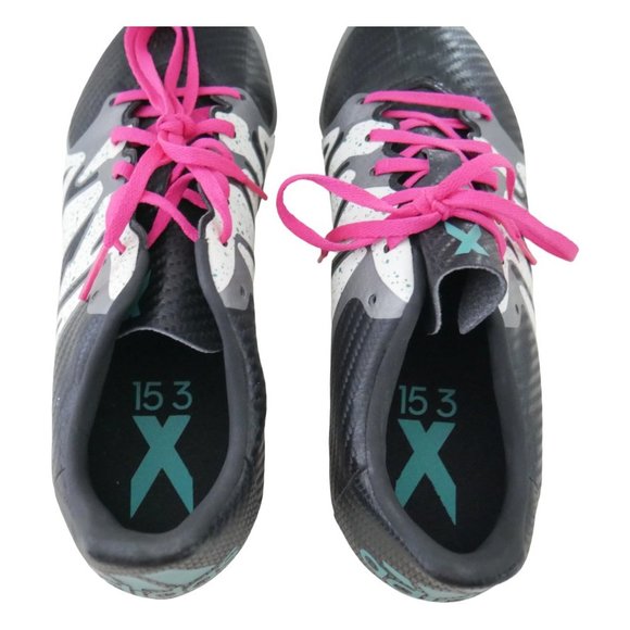 Adidas X 15.3 FG/AG J Youth Soccer Cleats Youth 6Y Men's Size 6 Black Pink Wht - Picture 7 of 7